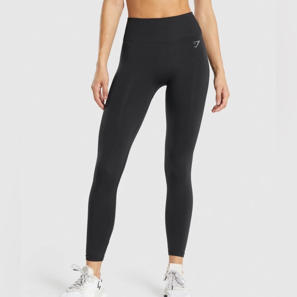 Gymshark Flex High Waisted Leggings Womens Size S Black Seamless Activewear